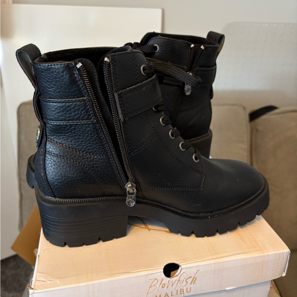 Blowfish Black Combat Boots